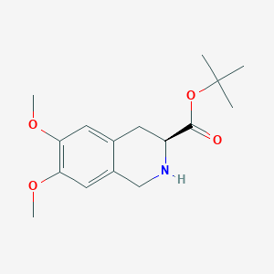 molecular formula C₁₆H₂₃NO₄ B1146748 (S)-6,7-二甲氧基-1,2,3,4-四氢-3-异喹啉羧酸叔丁酯 CAS No. 103733-31-9