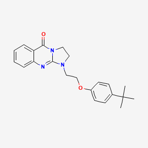 molecular formula C22H25N3O2 B11467501 1-[2-(4-tert-butylphenoxy)ethyl]-2,3-dihydroimidazo[2,1-b]quinazolin-5(1H)-one 