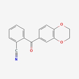 molecular formula C16H11NO3 B11467510 2-(2,3-Dihydro-1,4-benzodioxin-6-ylcarbonyl)benzonitrile 