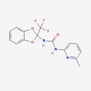 1-(6-Methylpyridin-2-yl)-3-[2-(trifluoromethyl)-1,3-benzodioxol-2-yl]urea