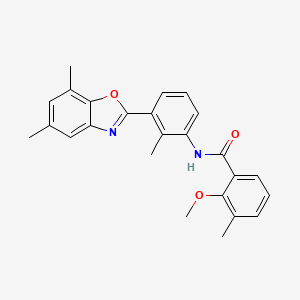 N-[3-(5,7-dimethyl-1,3-benzoxazol-2-yl)-2-methylphenyl]-2-methoxy-3-methylbenzamide