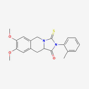 7,8-dimethoxy-2-(2-methylphenyl)-3-thioxo-2,3,10,10a-tetrahydroimidazo[1,5-b]isoquinolin-1(5H)-one