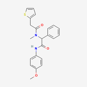 N-{2-[(4-methoxyphenyl)amino]-2-oxo-1-phenylethyl}-N-methyl-2-(thiophen-2-yl)acetamide