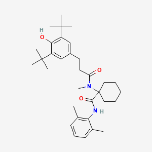 1-{[3-(3,5-di-tert-butyl-4-hydroxyphenyl)propanoyl](methyl)amino}-N-(2,6-dimethylphenyl)cyclohexanecarboxamide