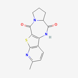 molecular formula C14H13N3O2S B11467564 14-methyl-17-thia-3,9,15-triazatetracyclo[8.7.0.03,7.011,16]heptadeca-1(10),11(16),12,14-tetraene-2,8-dione 