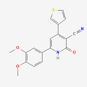 6-(3,4-Dimethoxyphenyl)-2-oxo-4-(thiophen-3-yl)-1,2-dihydropyridine-3-carbonitrile