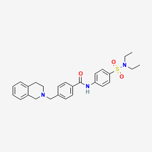 N-[4-(diethylsulfamoyl)phenyl]-4-(3,4-dihydroisoquinolin-2(1H)-ylmethyl)benzamide