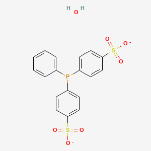 molecular formula C18H17K2O8PS2 B1146759 4-[Phenyl-(4-sulfonatophenyl)phosphanyl]benzenesulfonate;hydrate CAS No. 151888-20-9