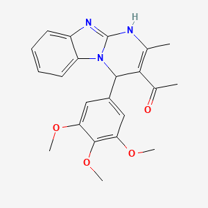 1-[2-Methyl-4-(3,4,5-trimethoxyphenyl)-1,4-dihydropyrimido[1,2-a]benzimidazol-3-yl]ethanone