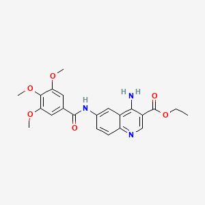 Ethyl 4-amino-6-{[(3,4,5-trimethoxyphenyl)carbonyl]amino}quinoline-3-carboxylate