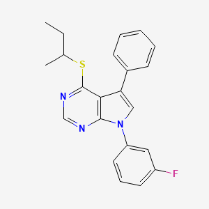 4-(butan-2-ylsulfanyl)-7-(3-fluorophenyl)-5-phenyl-7H-pyrrolo[2,3-d]pyrimidine