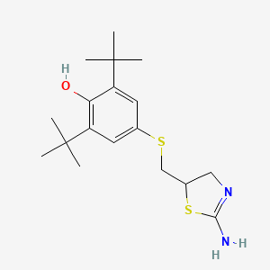 4-{[(2-Amino-4,5-dihydro-1,3-thiazol-5-yl)methyl]sulfanyl}-2,6-di-tert-butylphenol