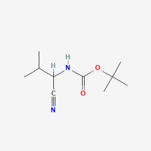 B1146768 tert-butyl N-(1-cyano-2-methylpropyl)carbamate CAS No. 142055-86-5