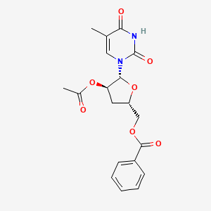 molecular formula C19H20N2O7 B1146769 2'-O-乙酰-5'-O-苯甲酰-3'-脱氧-5-甲基尿苷 CAS No. 143653-60-5