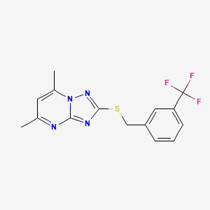 5,7-Dimethyl-2-{[3-(trifluoromethyl)benzyl]sulfanyl}[1,2,4]triazolo[1,5-a]pyrimidine