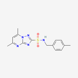 5,7-dimethyl-N-(4-methylbenzyl)[1,2,4]triazolo[1,5-a]pyrimidine-2-sulfonamide