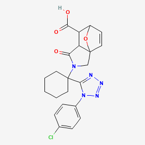 2-{1-[1-(4-chlorophenyl)-1H-tetrazol-5-yl]cyclohexyl}-1-oxo-1,2,3,6,7,7a-hexahydro-3a,6-epoxyisoindole-7-carboxylic acid