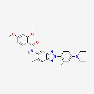 molecular formula C27H31N5O3 B11467751 N-{2-[4-(diethylamino)-2-methylphenyl]-6-methyl-2H-benzotriazol-5-yl}-2,4-dimethoxybenzamide 