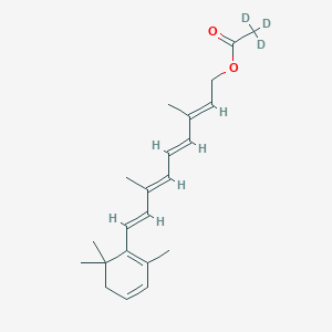 molecular formula C₂₂H₂₇D₃O₂ B1146776 3-Dehydro Retinol Acetate-d3 CAS No. 1795137-64-2