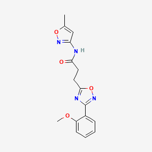 3-[3-(2-methoxyphenyl)-1,2,4-oxadiazol-5-yl]-N-(5-methyl-1,2-oxazol-3-yl)propanamide