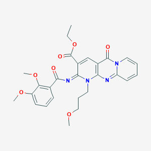 ethyl 6-(2,3-dimethoxybenzoyl)imino-7-(3-methoxypropyl)-2-oxo-1,7,9-triazatricyclo[8.4.0.03,8]tetradeca-3(8),4,9,11,13-pentaene-5-carboxylate