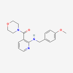 molecular formula C18H21N3O3 B11467806 {2-[(4-Methoxybenzyl)amino]pyridin-3-yl}(morpholin-4-yl)methanone 