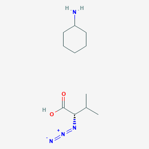 molecular formula C₅H₉N₃O₂ B1146781 (S)-2-叠氮异戊酸环己铵盐 CAS No. 1217462-63-9