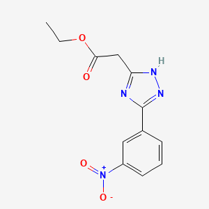 ethyl 2-[3-(3-nitrophenyl)-1H-1,2,4-triazol-5-yl]acetate