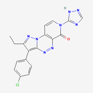 3-(4-chlorophenyl)-2-ethyl-7-(1H-1,2,4-triazol-5-yl)pyrazolo[5,1-c]pyrido[4,3-e][1,2,4]triazin-6(7H)-one