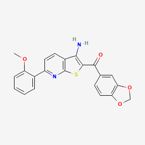 [3-Amino-6-(2-methoxyphenyl)thieno[2,3-b]pyridin-2-yl](1,3-benzodioxol-5-yl)methanone