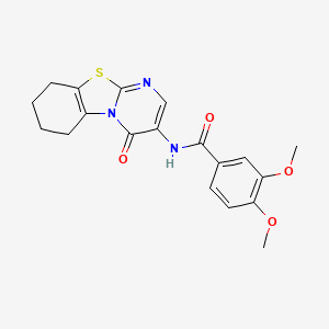 3,4-dimethoxy-N-(4-oxo-6,7,8,9-tetrahydro-4H-pyrimido[2,1-b][1,3]benzothiazol-3-yl)benzamide