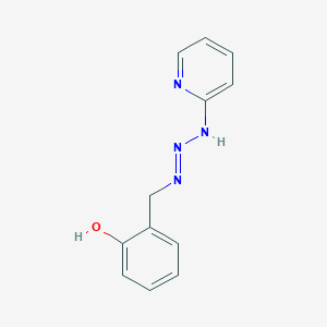 molecular formula C₁₈H₁₄N₄O₃ B1146791 2-[[(Pyridin-2-ylamino)diazenyl]methyl]phenol CAS No. 66030-25-9