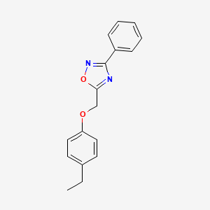 molecular formula C17H16N2O2 B11467947 5-[(4-Ethylphenoxy)methyl]-3-phenyl-1,2,4-oxadiazole 