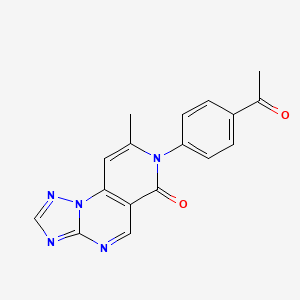 molecular formula C17H13N5O2 B11467974 7-(4-acetylphenyl)-8-methylpyrido[3,4-e][1,2,4]triazolo[1,5-a]pyrimidin-6(7H)-one 