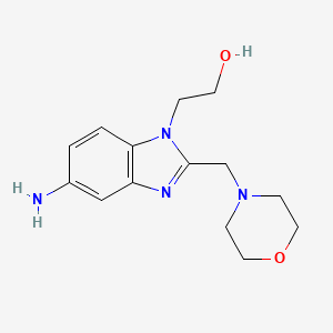 2-[5-Amino-2-(morpholin-4-ylmethyl)-1,3-benzodiazol-1-yl]ethanol