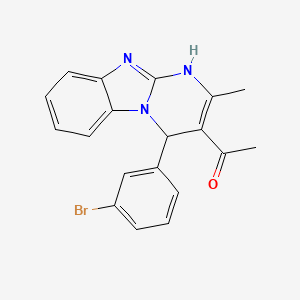 1-[4-(3-Bromophenyl)-2-methyl-1,4-dihydropyrimido[1,2-a]benzimidazol-3-yl]ethanone