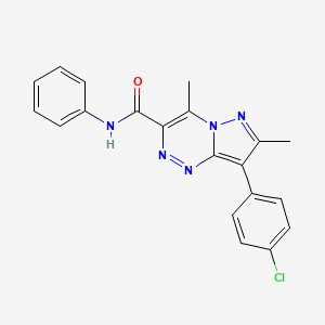 molecular formula C20H16ClN5O B11468030 8-(4-chlorophenyl)-4,7-dimethyl-N-phenylpyrazolo[5,1-c][1,2,4]triazine-3-carboxamide 