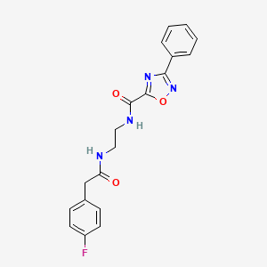 N-(2-{[(4-fluorophenyl)acetyl]amino}ethyl)-3-phenyl-1,2,4-oxadiazole-5-carboxamide