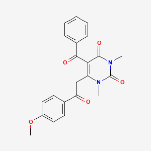 6-[2-(4-methoxyphenyl)-2-oxoethyl]-1,3-dimethyl-5-(phenylcarbonyl)pyrimidine-2,4(1H,3H)-dione