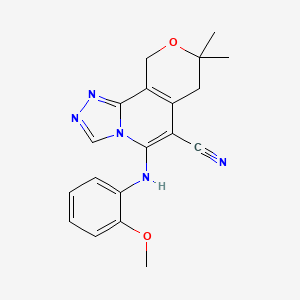 5-[(2-methoxyphenyl)amino]-8,8-dimethyl-7,10-dihydro-8H-pyrano[3,4-c][1,2,4]triazolo[4,3-a]pyridine-6-carbonitrile