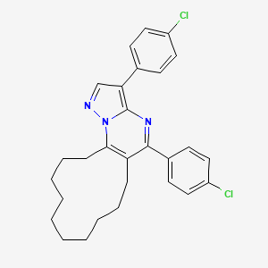 3,5-Bis(4-chlorophenyl)-6,7,8,9,10,11,12,13,14,15-decahydrocyclododeca[e]pyrazolo[1,5-a]pyrimidine