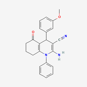 2-Amino-4-(3-methoxyphenyl)-5-oxo-1-phenyl-1,4,5,6,7,8-hexahydroquinoline-3-carbonitrile