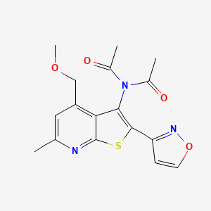 N-acetyl-N-[4-(methoxymethyl)-6-methyl-2-(1,2-oxazol-3-yl)thieno[2,3-b]pyridin-3-yl]acetamide