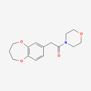 molecular formula C15H19NO4 B11468192 2-(3,4-dihydro-2H-1,5-benzodioxepin-7-yl)-1-(morpholin-4-yl)ethanone 