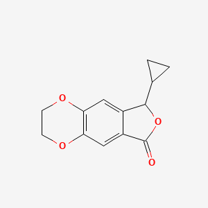 molecular formula C13H12O4 B11468210 8-cyclopropyl-2,3-dihydro[1,4]dioxino[2,3-f]isobenzofuran-6(8H)-one 