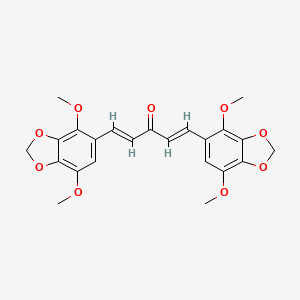 (1E,4E)-1,5-bis(4,7-dimethoxy-1,3-benzodioxol-5-yl)penta-1,4-dien-3-one