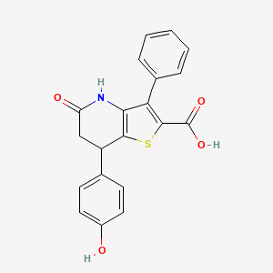 7-(4-Hydroxyphenyl)-5-oxo-3-phenyl-4,5,6,7-tetrahydrothieno[3,2-b]pyridine-2-carboxylic acid