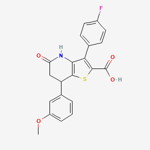 3-(4-Fluorophenyl)-7-(3-methoxyphenyl)-5-oxo-4,5,6,7-tetrahydrothieno[3,2-b]pyridine-2-carboxylic acid