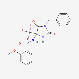 N-[1-benzyl-2,5-dioxo-4-(trifluoromethyl)imidazolidin-4-yl]-2-methoxybenzamide