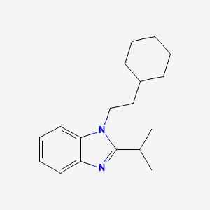 molecular formula C18H26N2 B11468264 1-(2-cyclohexylethyl)-2-(propan-2-yl)-1H-benzimidazole 